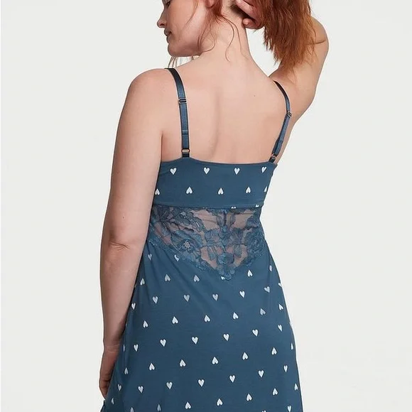 Victoria's Secret Blue and White Polka Dot Chemise XS - Picture 2 of 4